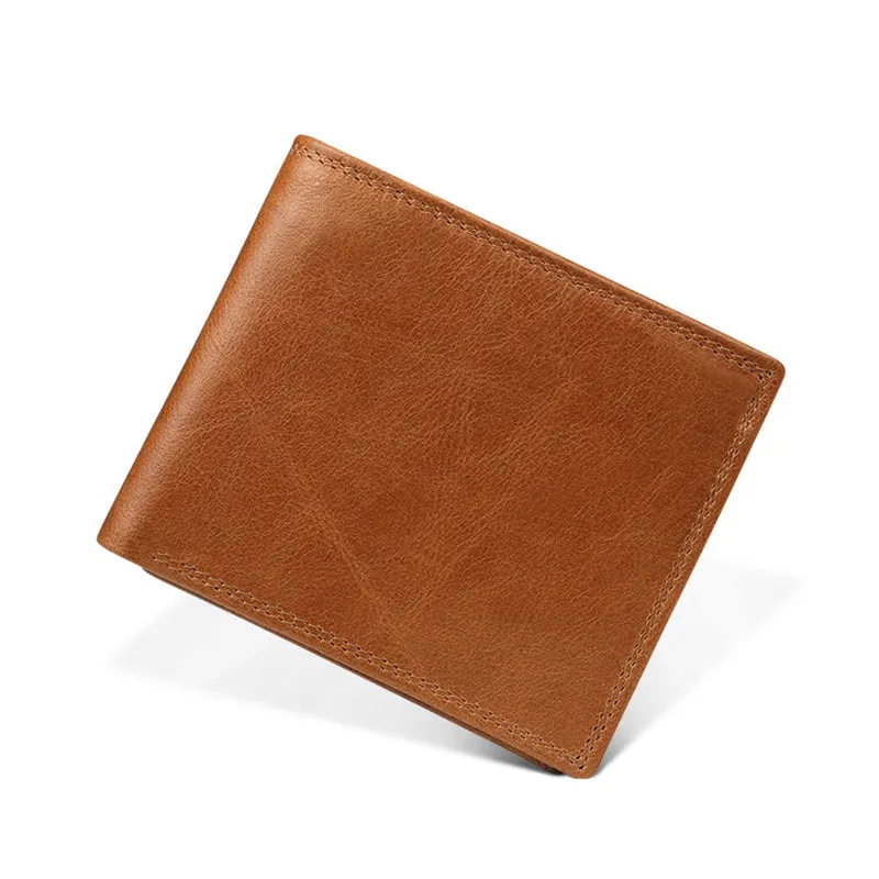 Full Grain Leather Wallet Leather Short Bifold Wallet Handmade Mens Leather Wallet