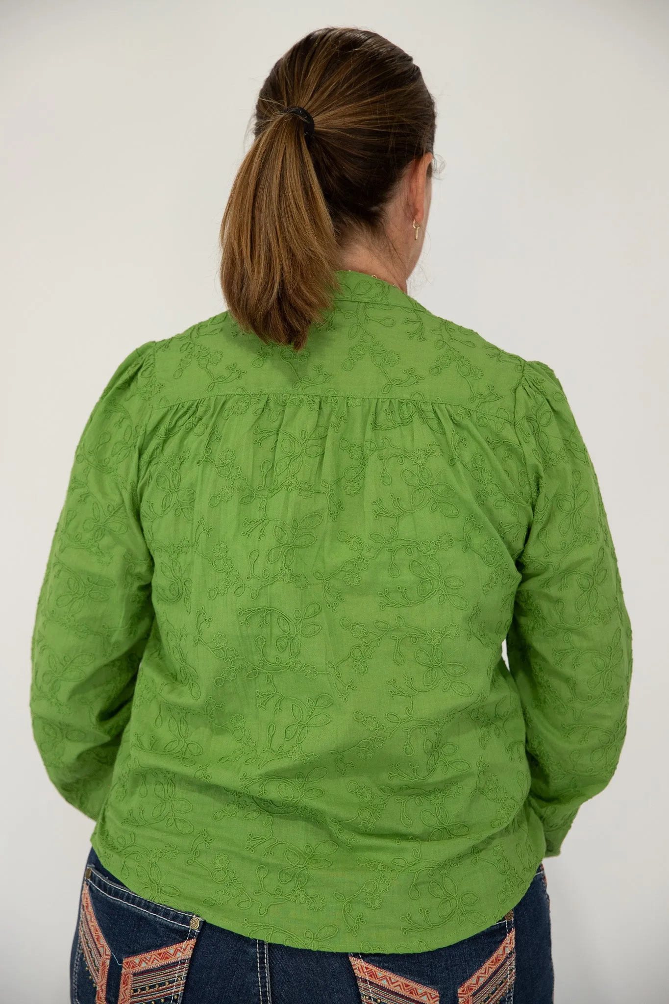 Gabby - Long Sleeve Cotton Blouse