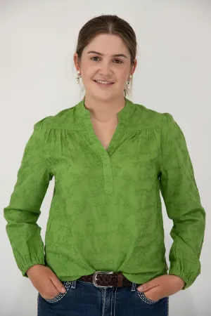 Gabby - Long Sleeve Cotton Blouse