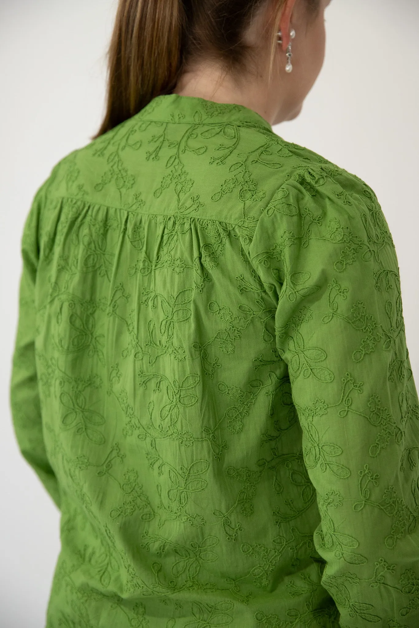 Gabby - Long Sleeve Cotton Blouse