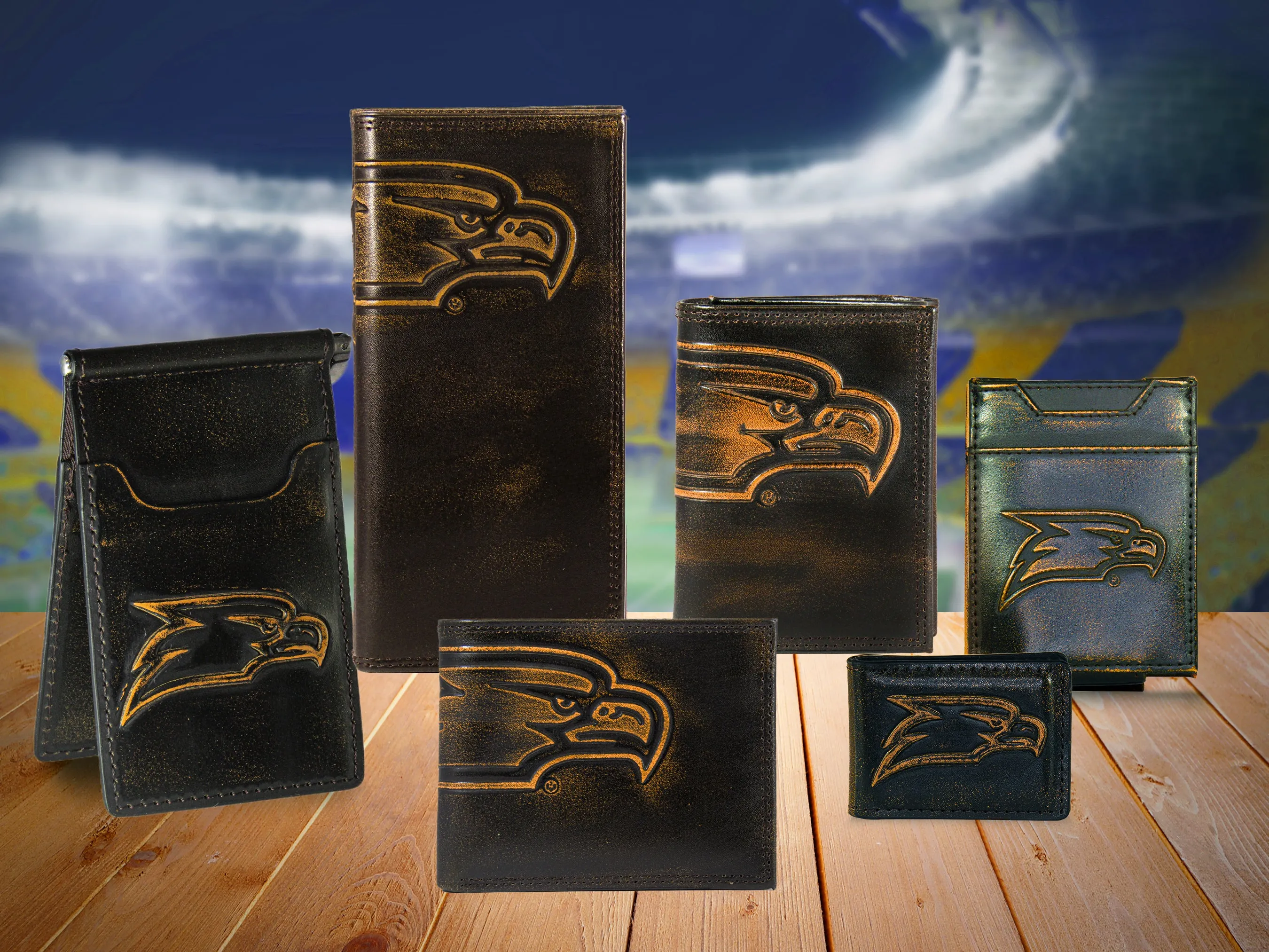 Georgia Southern Eagles Burnished Leather Bifold Wallet
