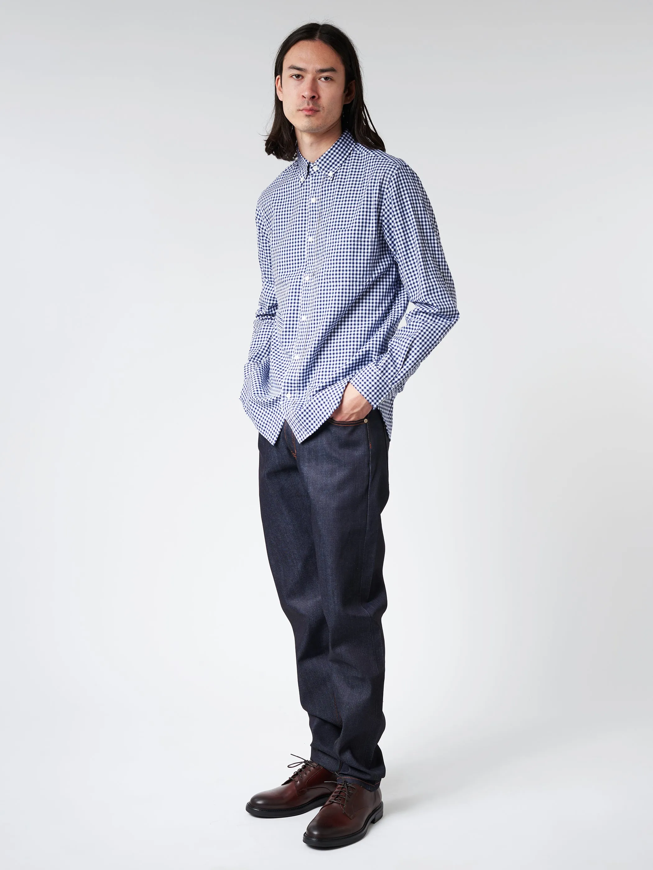 Gingham Check Button Down Shirt