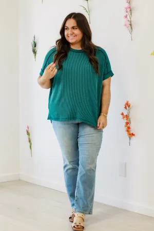 Going Out With The Girls Top in Teal
