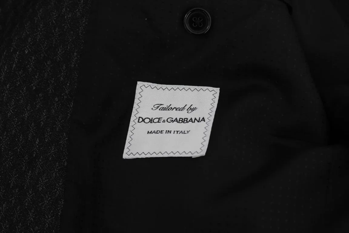 Gray Double Breasted Slim Fit  Suit
