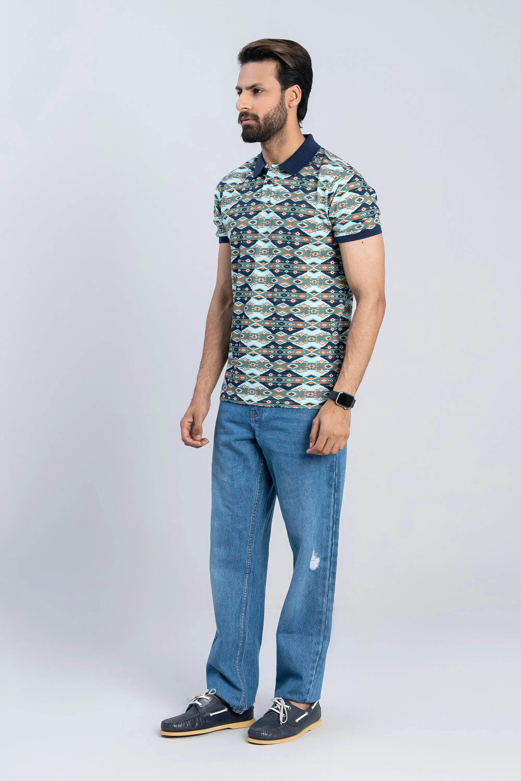 Green Cotton Viscouse T-Shirt
