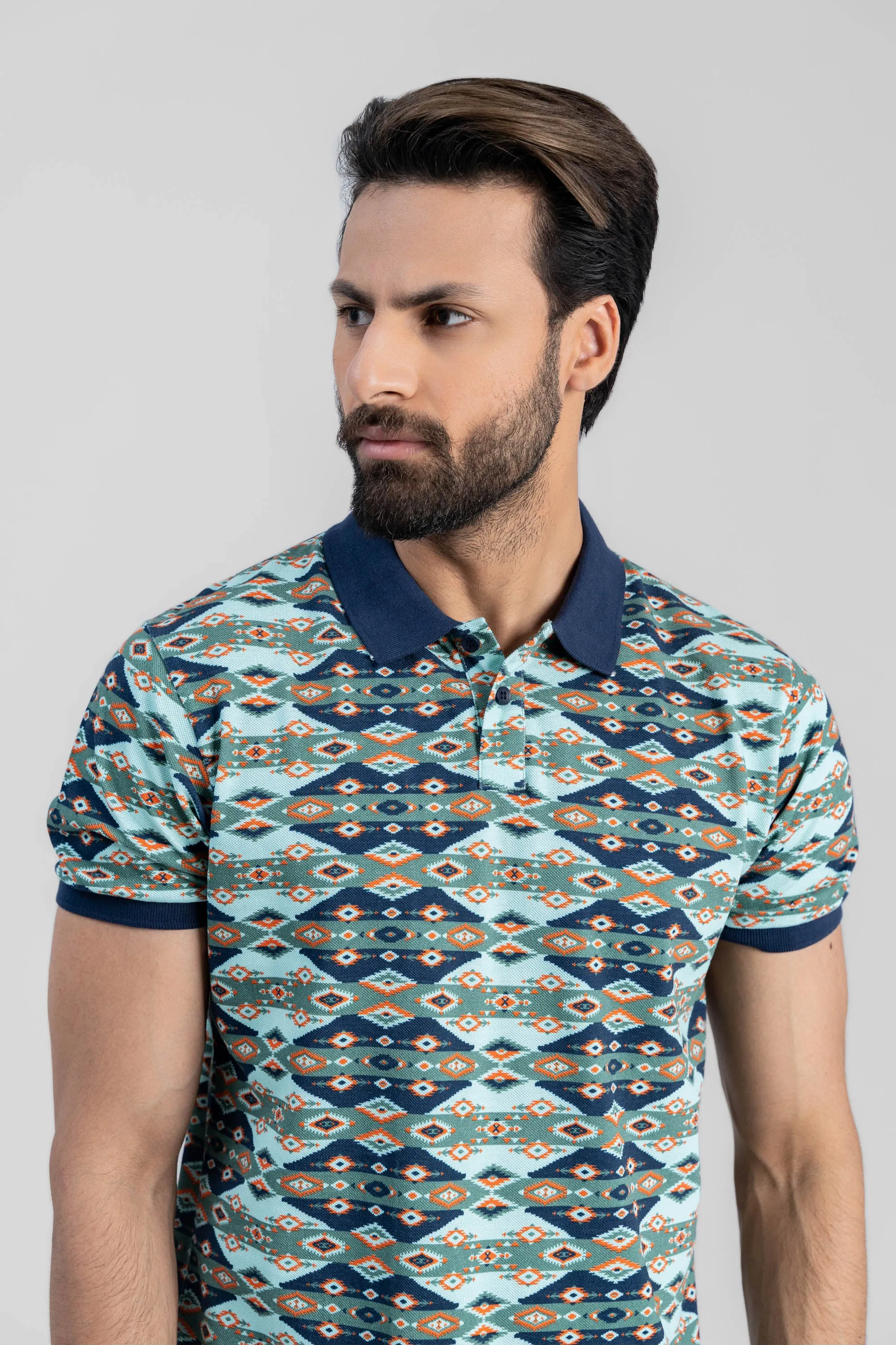 Green Cotton Viscouse T-Shirt