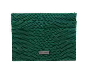 Green Leather Mens Cardholder Case Cover