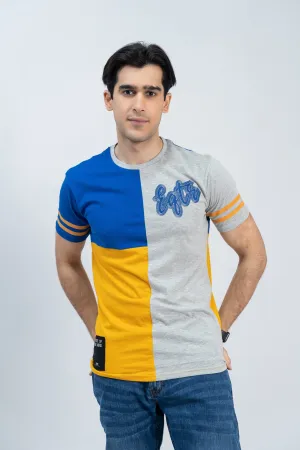 Grey-Blue-Yellow T-Shirt