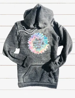 Grow Through What You Go Through Pastel Tie Dye Sweatshirt | Unisex Burnout Hoodie