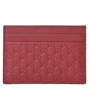 Gucci GG Microguccissima Cardholder Card Case in Red