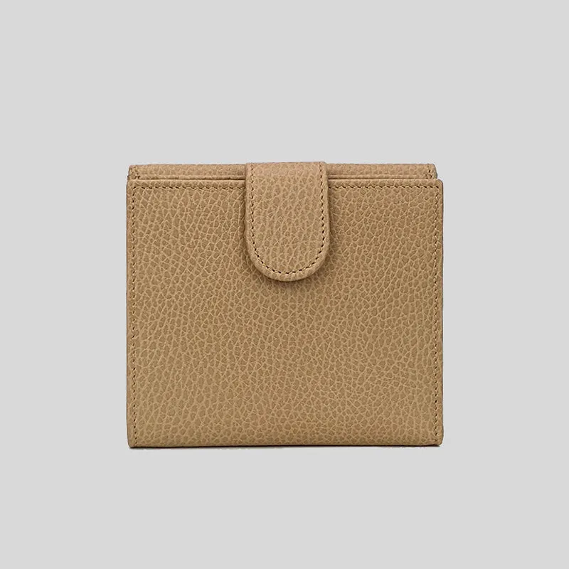 GUCCI Interlock GG Bifold Leather Wallet Beige RS-615525