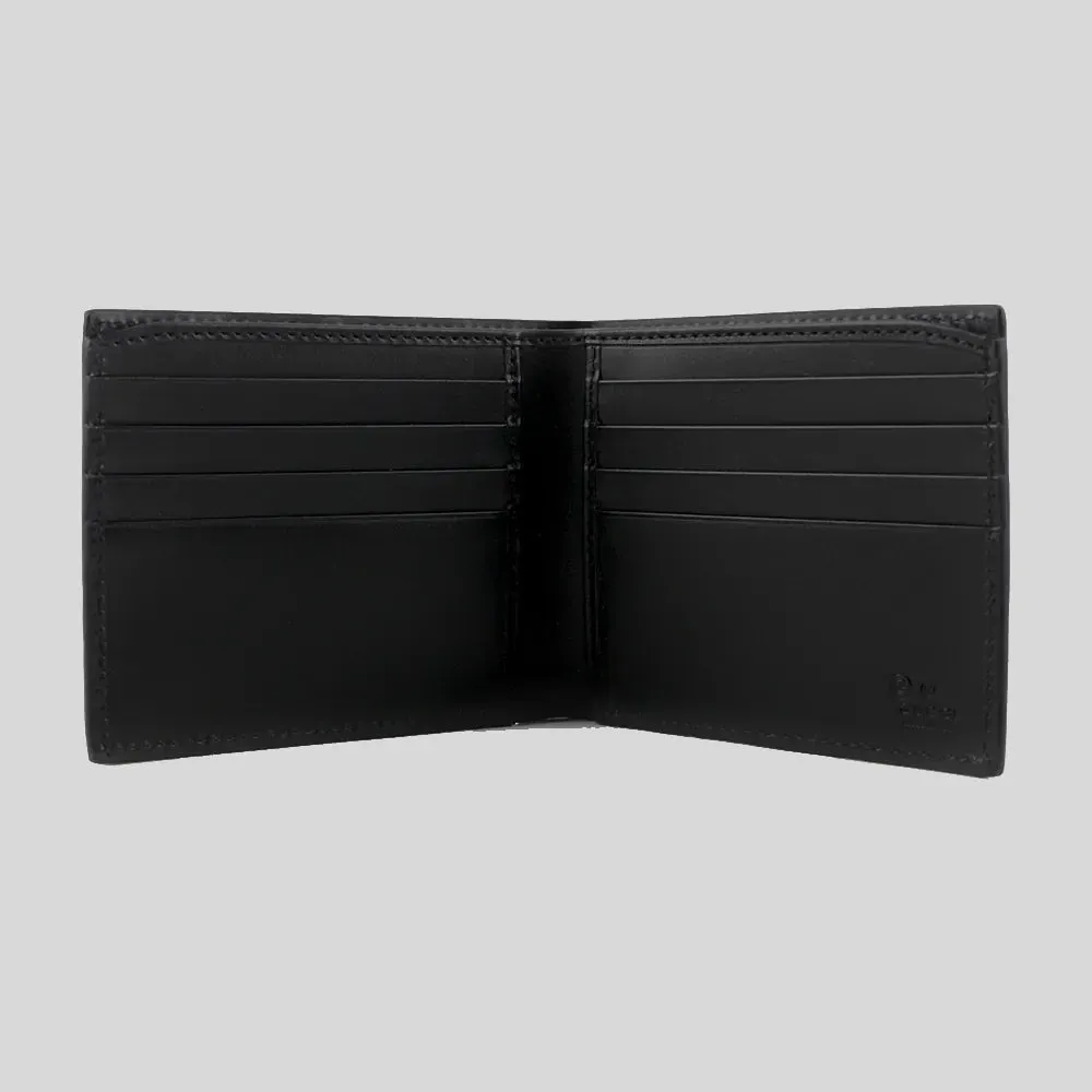GUCCI Men's Signature GG Leather Bifold Wallet Black RB-779836