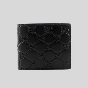 GUCCI Men's Signature GG Leather Bifold Wallet Black RB-779836