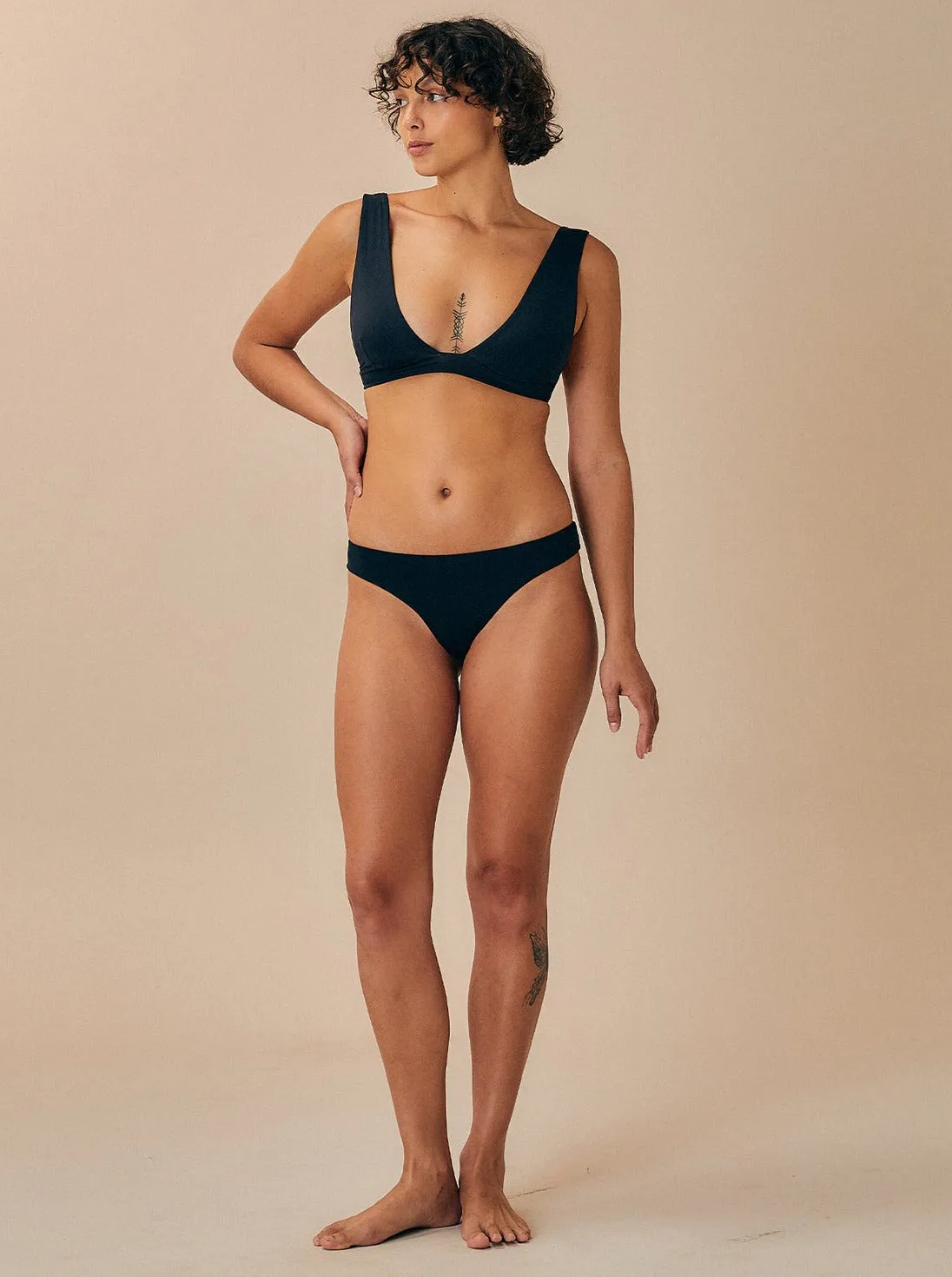Haight: Basic Low Rise Bikini Bottom - Black