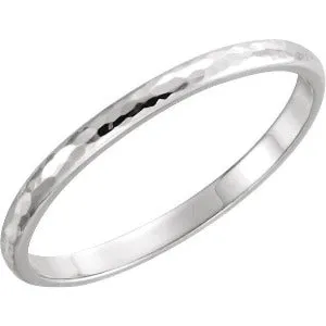 Half Round Hammer Finish Band 51529 - 2 mm - 6 mm