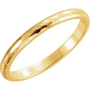 Half Round Hammer Finish Band 51529 - 2 mm - 6 mm