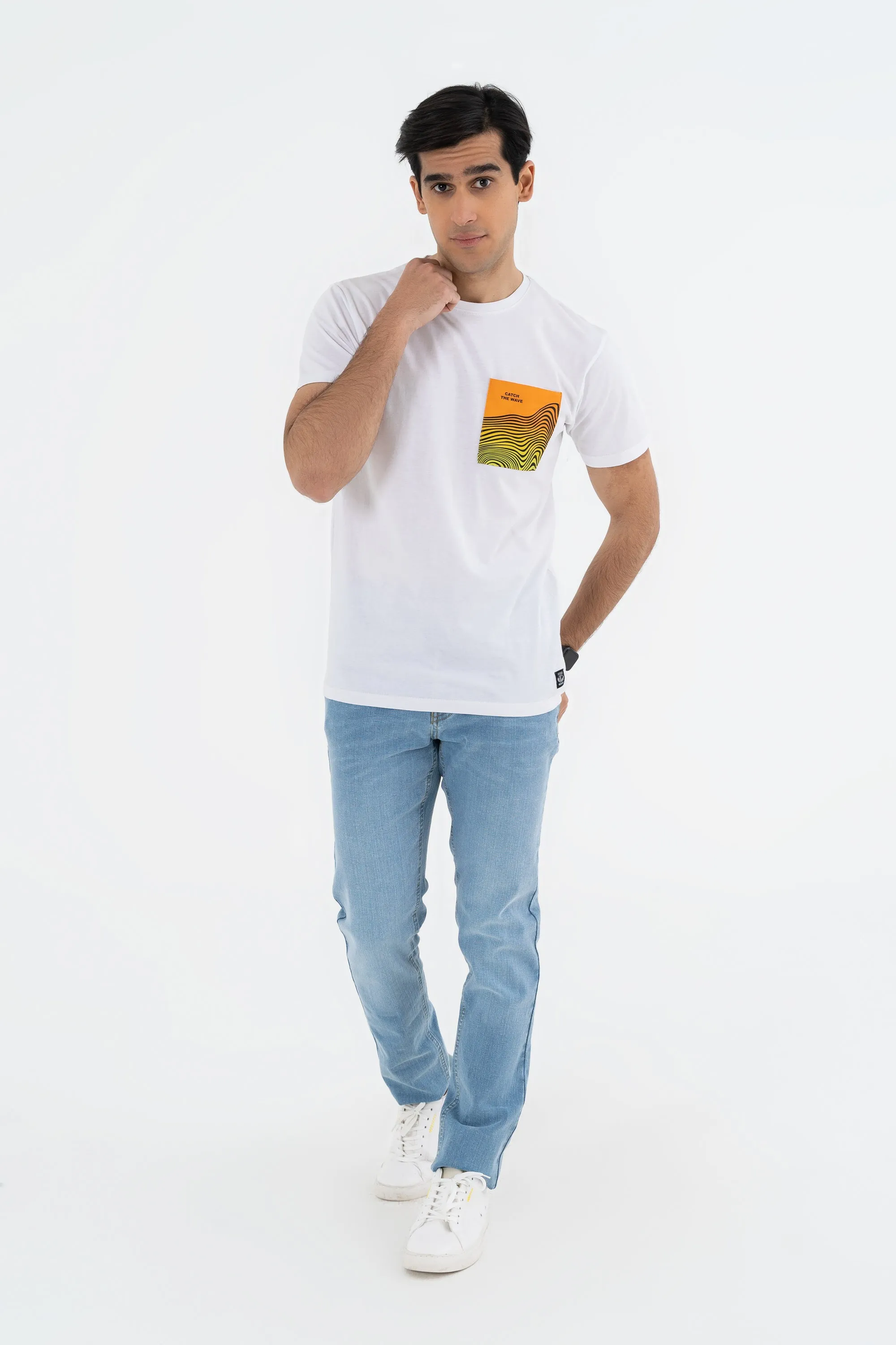 Half Sleeves White Tee