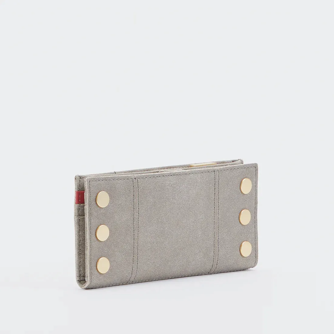 Hammitt 110 North Pewter/Brushed Gold Bifold Leather Wallet
