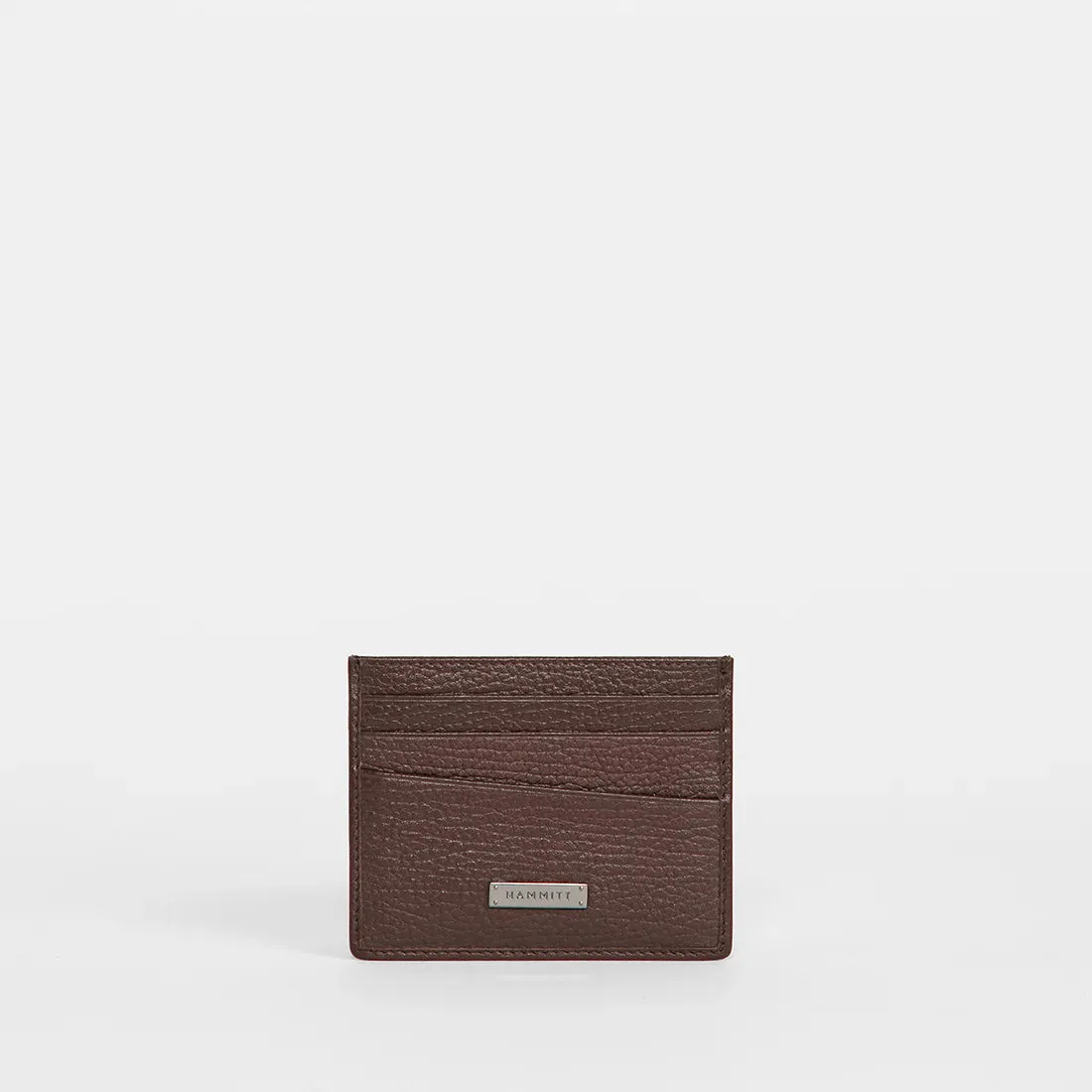 Hammitt Cambria Bourbon/Gunmetal Leather Card Case