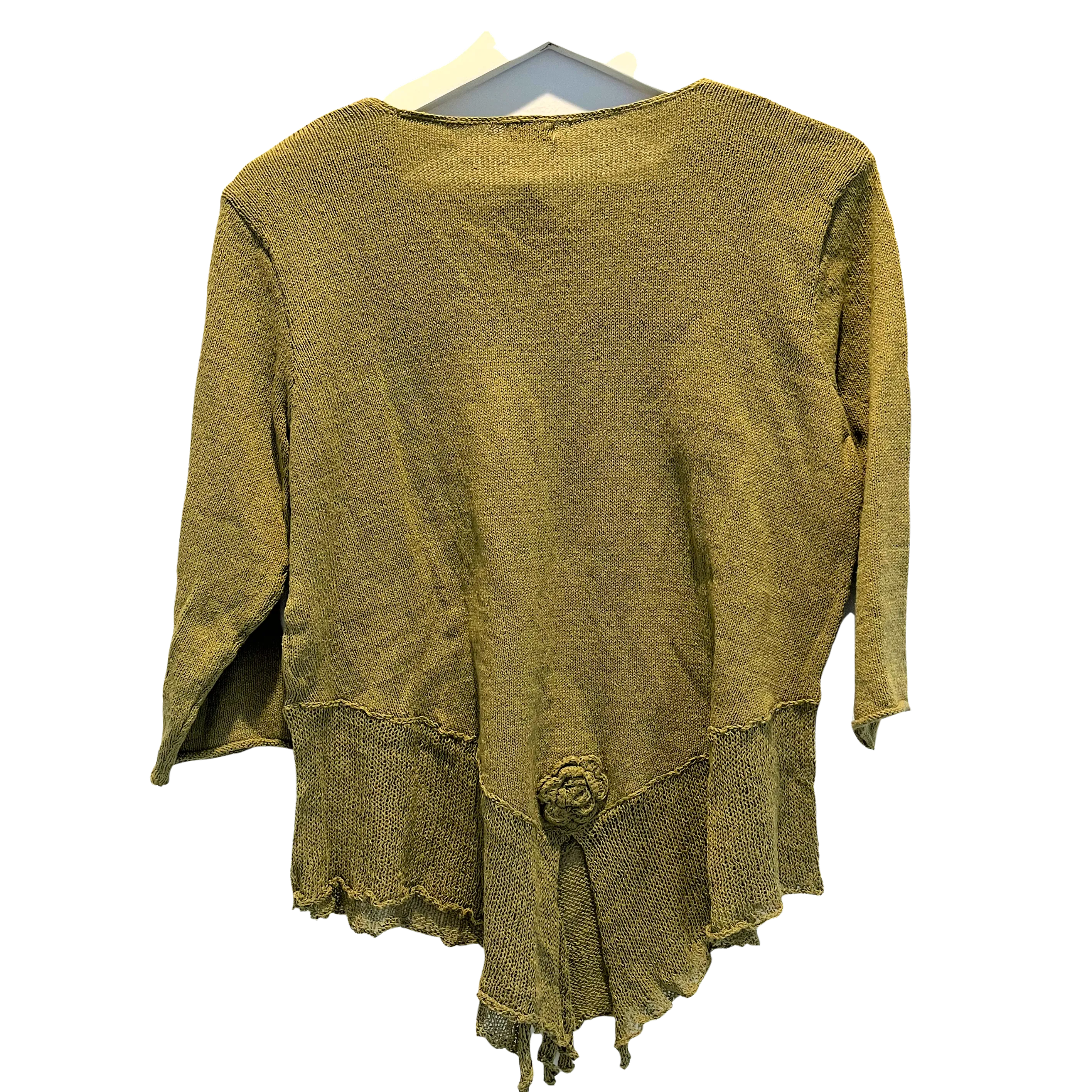 Handmade AuroKnits Button Down Knit Sweater - Sanja