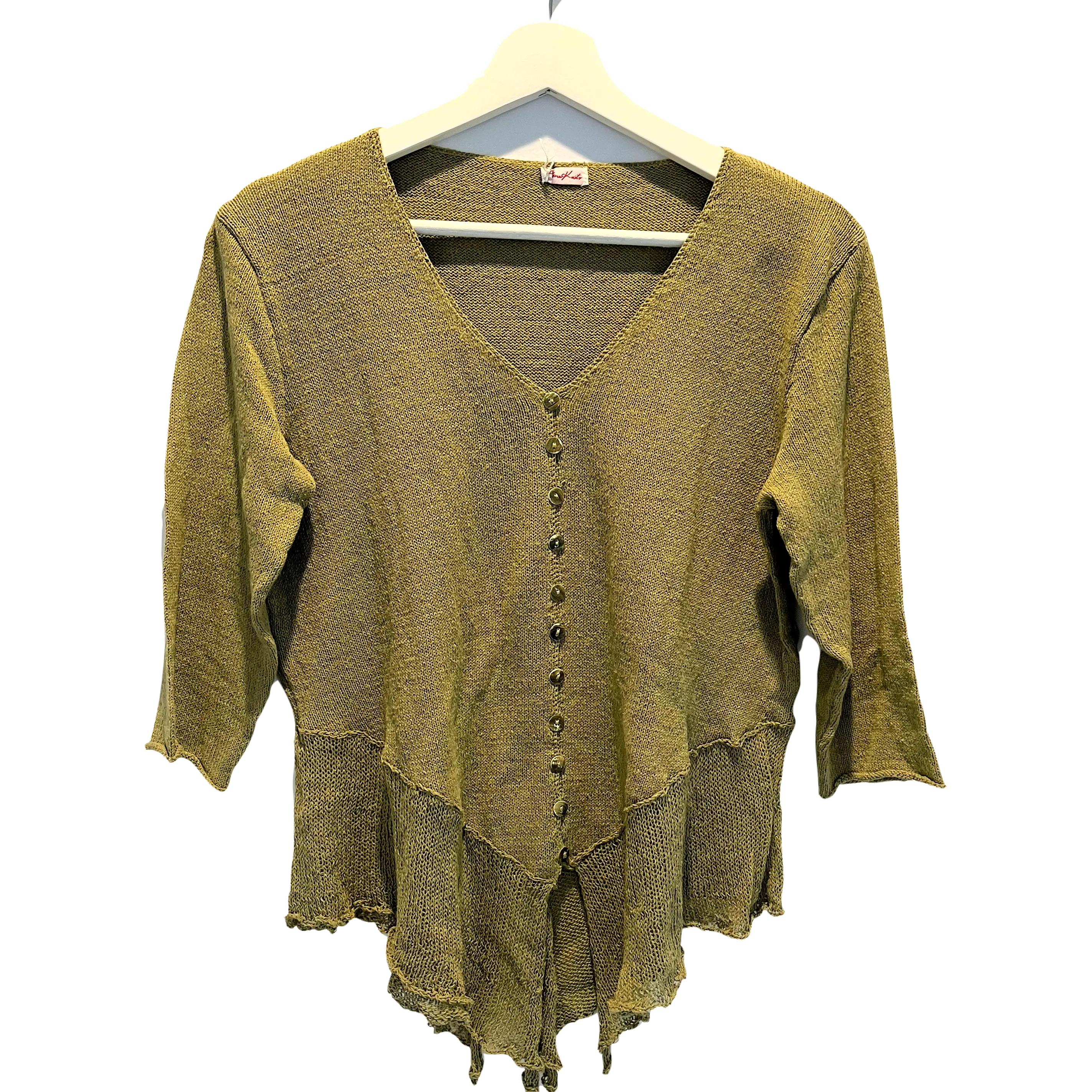 Handmade AuroKnits Button Down Knit Sweater - Sanja