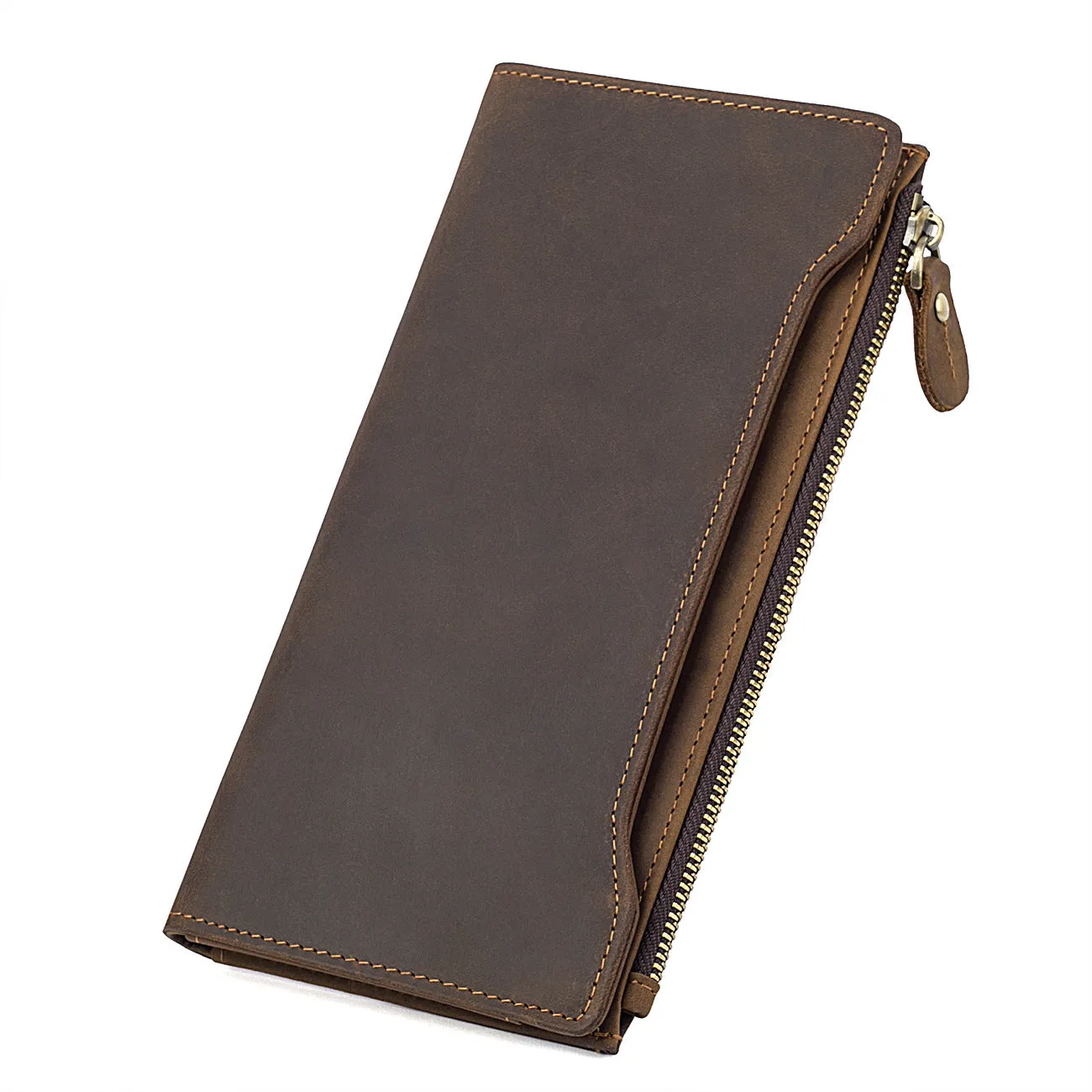 Handmade  Leather Wallet, Mens Wallet And Card Holder Wallet Cryptocurrency Wallet Rfid Man Short Wallet 8168