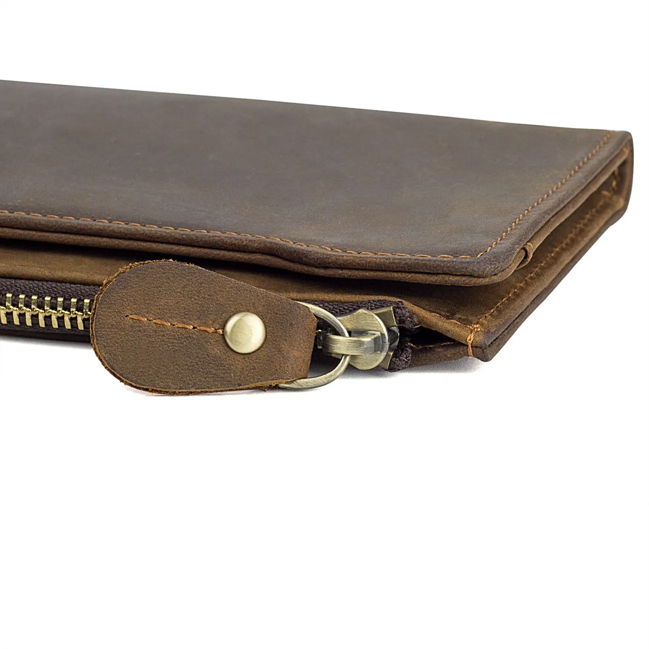 Handmade  Leather Wallet, Mens Wallet And Card Holder Wallet Cryptocurrency Wallet Rfid Man Short Wallet 8168