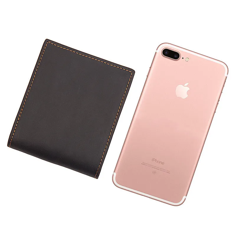 Handmade  Leather Wallet, Wallet Cryptocurrency Wallet Rfid Man Short Wallet 8054