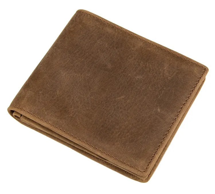 Handmade  Leather Wallet, Wallet Cryptocurrency Wallet Rfid Man Short Wallet 8054