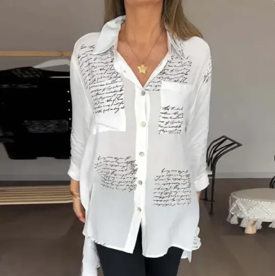 Helena - Elegant, comfortable button-down blouse