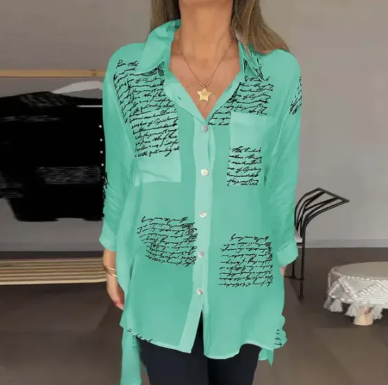 Helena - Elegant, comfortable button-down blouse