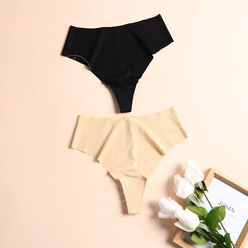 High-Waisted Shaping Girdle Waistless Thong Panties