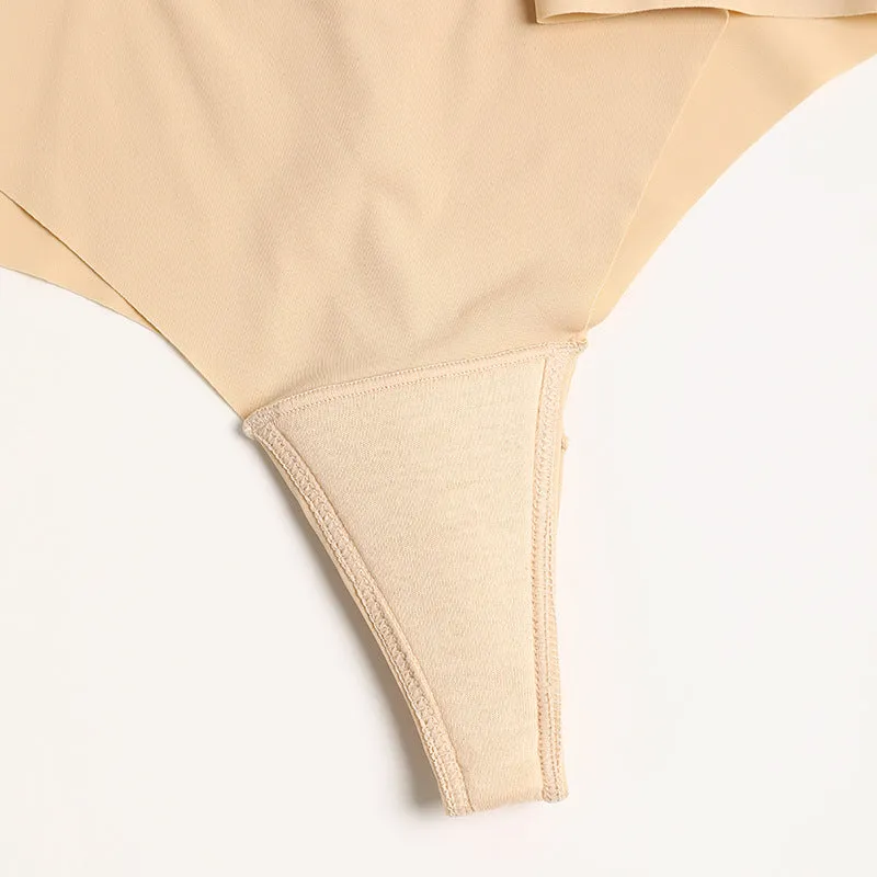 High-Waisted Shaping Girdle Waistless Thong Panties