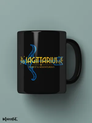 Honest & adventurous Sagittarius printed mugs