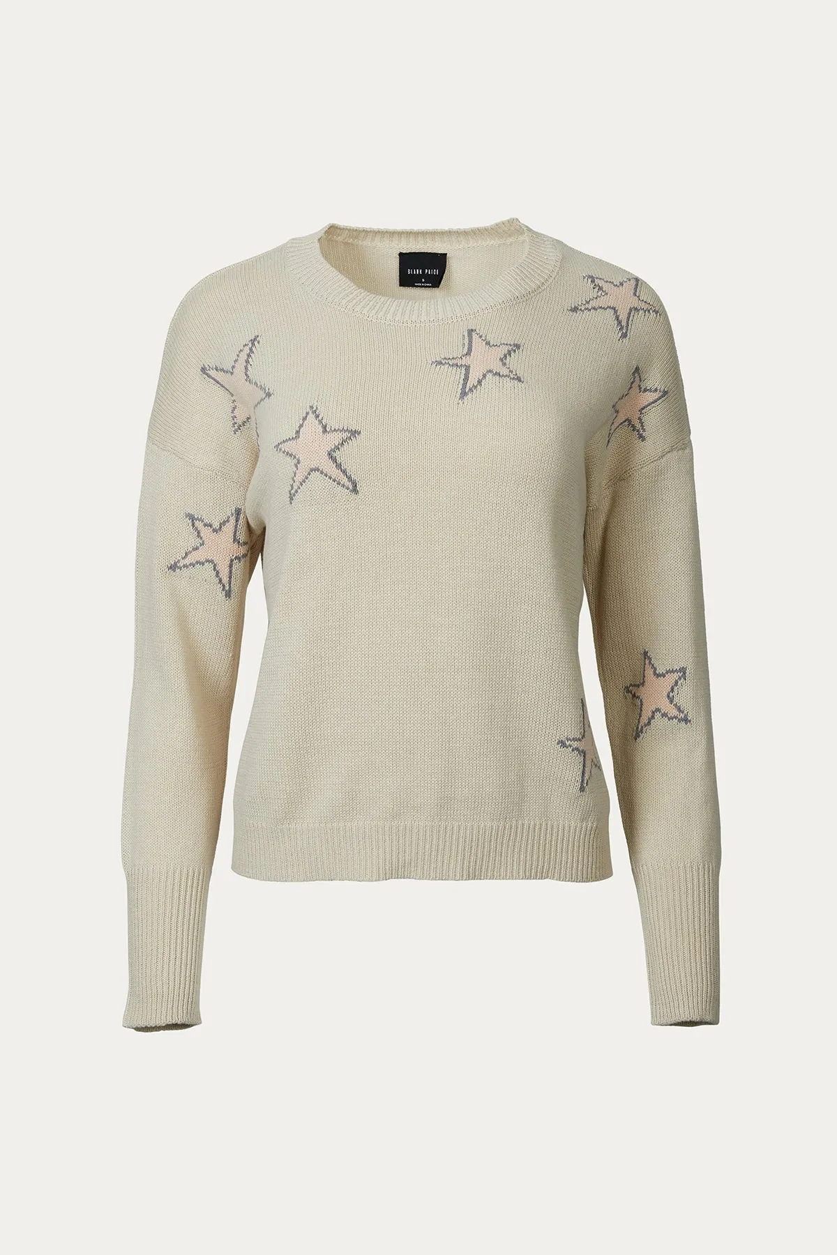 INTARSIA-KNIT COTTON SWEATER