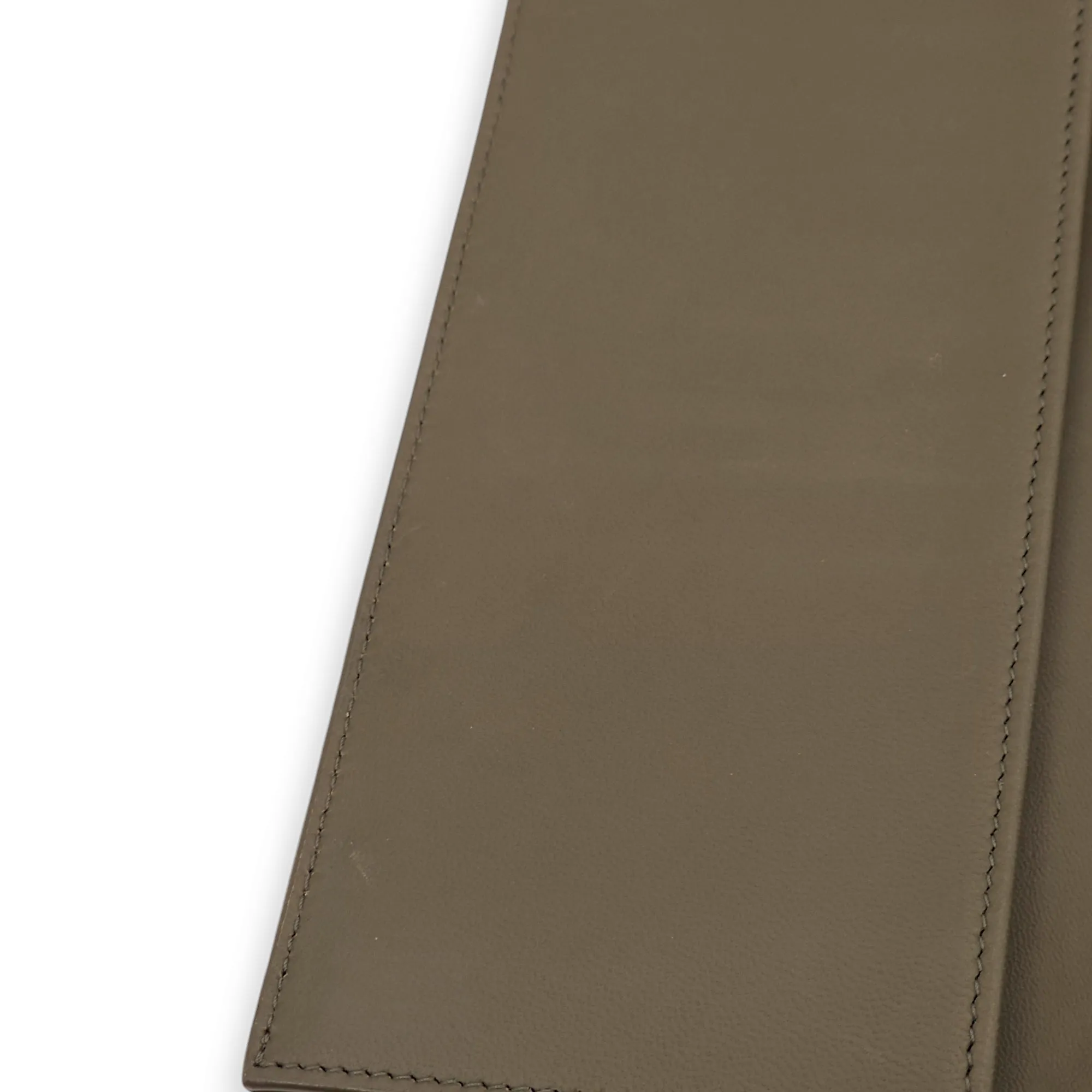 Intrecciato Bi-Fold Olive Green Wallet in Nappa Leather, Brunito hardware