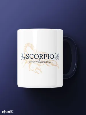 Intuitive and spiritual scorpio printed mugs