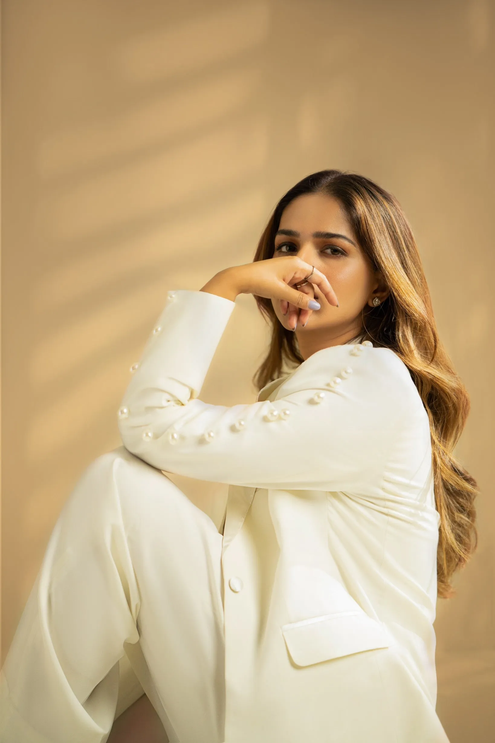 Ivory White - Pearl Suit