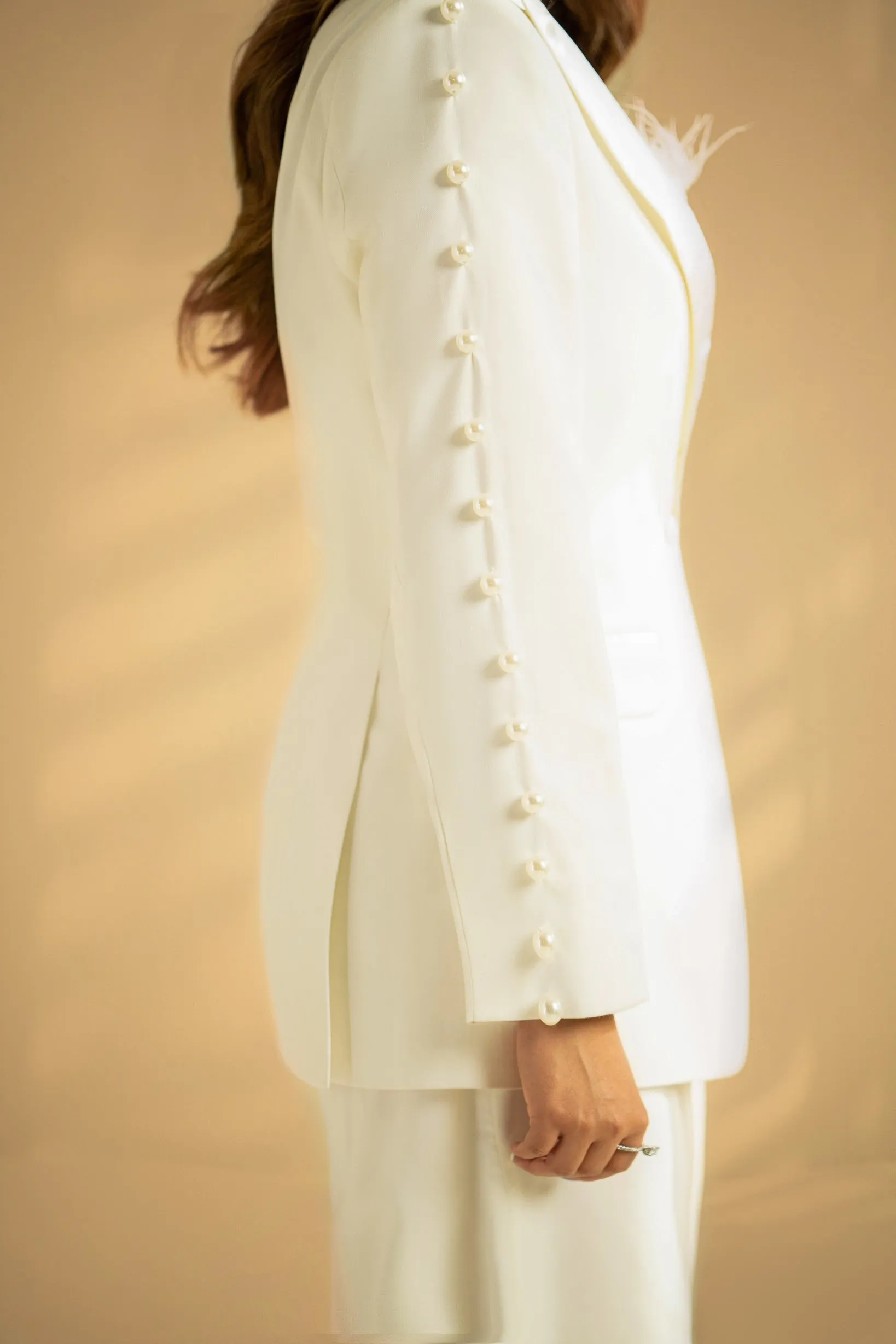 Ivory White - Pearl Suit