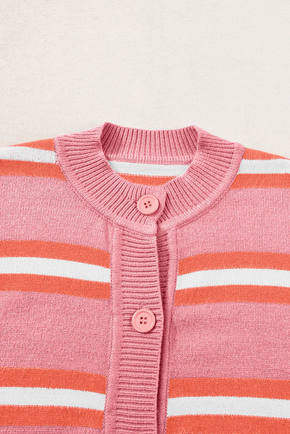 Jada Striped Button Down Long Sleeve Cardigan
