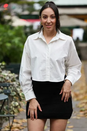 Jenny Cropped Button Down Shirt