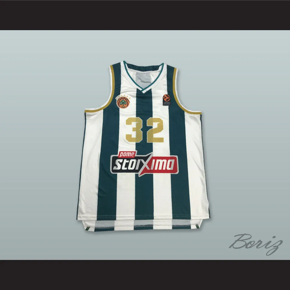 Jimmer Fredette 32 Panathinaikos BC Striped Basketball Jersey