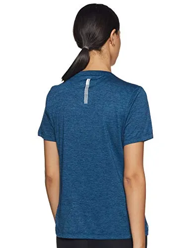 Jockey Women's Plain Regular fit T-Shirt (MW01_Poseidon Medium)