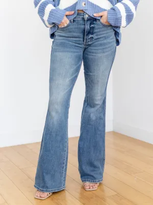Judy Blue Medium Mid Rise Tummy Control Flare