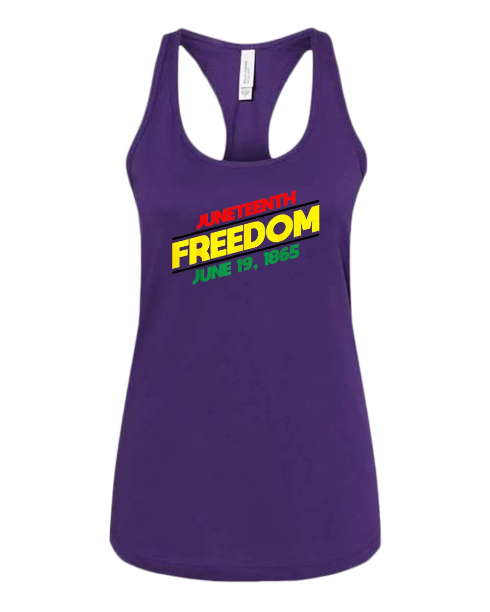 Juneteenth freedom tank top dash design