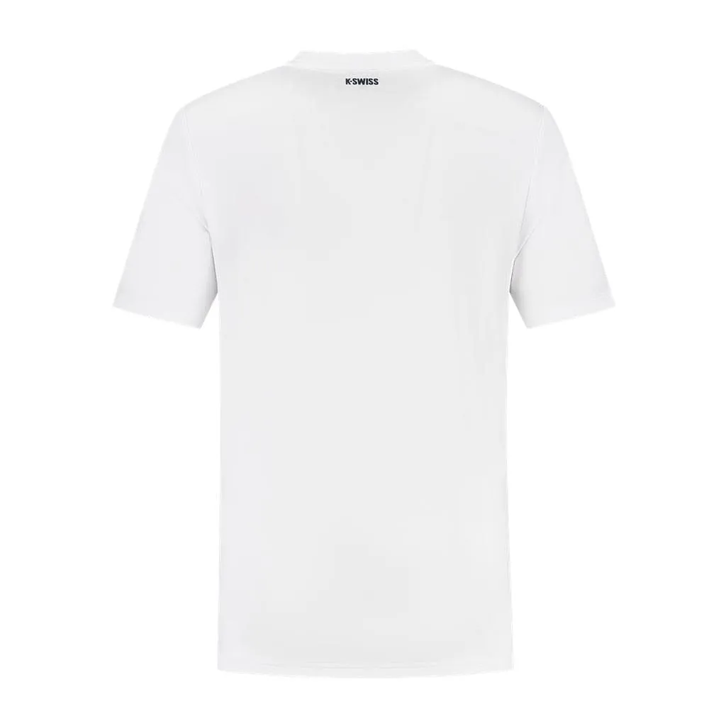 K-Swiss Hypercourt Basic Crew Mens Badminton T-Shirt - White
