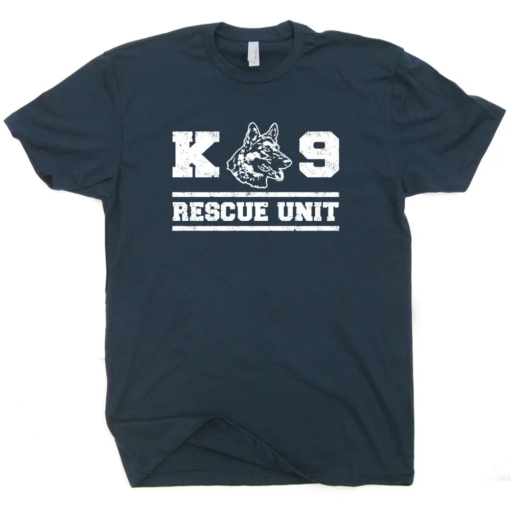 K9 Unit T Shirt Rescue Dog T Shirt German Shepherd T Shirt Vintage Fireman Shirt
