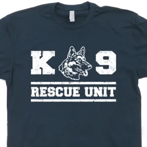 K9 Unit T Shirt Rescue Dog T Shirt German Shepherd T Shirt Vintage Fireman Shirt