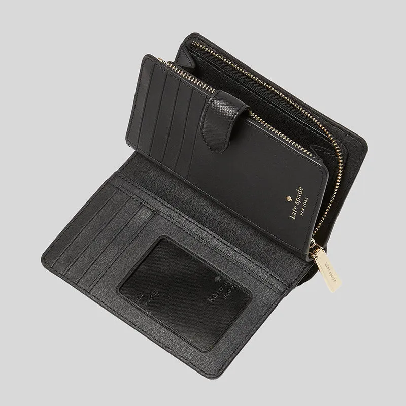 Kate Spade Madison Medium Compact Bifold Wallet Black RS-KC580
