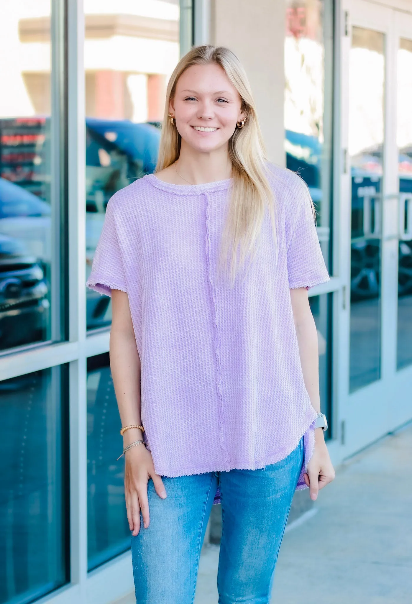 Keep This a Secret Top in Lavender